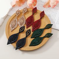 Wholesale Jewelry 1 Pair Fashion Water Droplets Alloy Rhinestones Drop Earrings main image 6