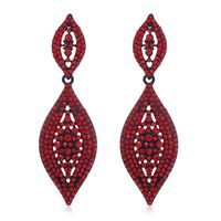 Wholesale Jewelry 1 Pair Fashion Water Droplets Alloy Rhinestones Drop Earrings sku image 2