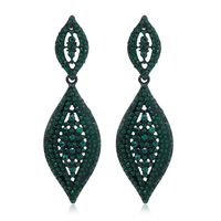 Wholesale Jewelry 1 Pair Fashion Water Droplets Alloy Rhinestones Drop Earrings sku image 5