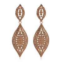 Wholesale Jewelry 1 Pair Fashion Water Droplets Alloy Rhinestones Drop Earrings sku image 3