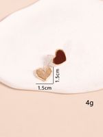 Wholesale Jewelry 1 Pair Simple Style Heart Shape Alloy Ear Studs main image 10