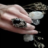 Cool Style Spider Bat Skull Alloy Inlay Artificial Gemstones Halloween Women's Rings Earrings Necklace main image 5