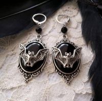 Cool Style Spider Bat Skull Alloy Inlay Artificial Gemstones Halloween Women's Rings Earrings Necklace main image 2