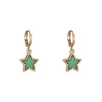 Wholesale Jewelry 1 Pair Cute Pentagram Alloy Acrylic Drop Earrings sku image 4