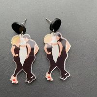 Wholesale Jewelry 1 Pair Gothic Human Arylic Drop Earrings sku image 3