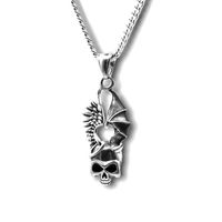 Punk Skull Stainless Steel Alloy Plating Pendant Necklace sku image 5