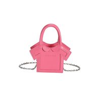 Women's Pu Leather Solid Color Clothes Cute Square Magnetic Buckle Handbag Crossbody Bag sku image 1