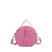 Women's Pu Leather Solid Color Streetwear Round Zipper Shoulder Bag Circle Bag Crossbody Bag main image 3