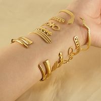 Ins Style Cross Snake Stainless Steel Plating 18k Gold Plated Bangle main image 5