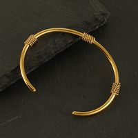 Ins Style Cross Snake Stainless Steel Plating 18k Gold Plated Bangle main image 2