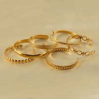 Ins Style Cross Snake Stainless Steel Plating 18k Gold Plated Bangle main image 4