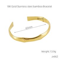 Ins Style Cross Snake Stainless Steel Plating 18k Gold Plated Bangle sku image 2