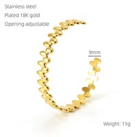 Ins Style Cross Snake Stainless Steel Plating 18k Gold Plated Bangle sku image 3