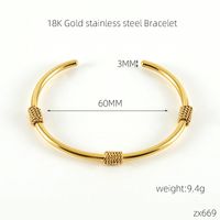 Ins Style Cross Snake Stainless Steel Plating 18k Gold Plated Bangle sku image 9