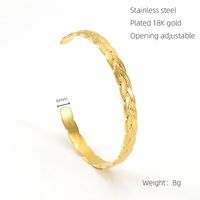 Ins Style Cross Snake Stainless Steel Plating 18k Gold Plated Bangle sku image 8