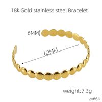 Ins Style Cross Snake Stainless Steel Plating 18k Gold Plated Bangle sku image 4