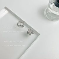 1 Pair Sweet Star Copper Inlay Zircon Ear Clips main image 5