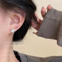 1 Pair Sweet Star Copper Inlay Zircon Ear Clips main image 4