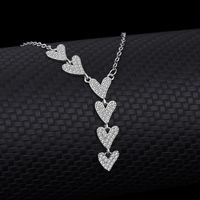 1 Piece Sweet Heart Shape Sterling Silver Plating Inlay Artificial Gemstones Pendant Necklace main image 4