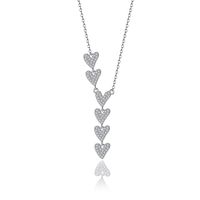 1 Piece Sweet Heart Shape Sterling Silver Plating Inlay Artificial Gemstones Pendant Necklace sku image 1