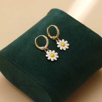 Wholesale Jewelry 1 Pair Cute Flower Alloy Earrings main image 1