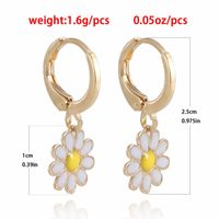 Wholesale Jewelry 1 Pair Cute Flower Alloy Earrings main image 6