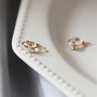 1 Pair Artistic Geometric Sterling Silver Tassel Plating Inlay Zircon Earrings main image 5