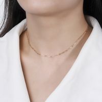 Simple Style Geometric Sterling Silver Plating 14k Gold Plated Necklace main image 2