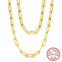 Einfacher Stil Geometrisch Sterling Silber Überzug 14 Karat Vergoldet Halskette main image 3