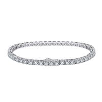 Style Simple Couleur Unie Argent Sterling Incruster Zircon Bracelet Tennis sku image 3