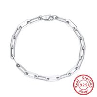 Simple Style Geometric Sterling Silver Plating Bracelets main image 2