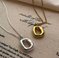 1 Piece Simple Style Circle Sterling Silver Plating Hollow Out 18k Gold Plated Pendant Necklace main image 3