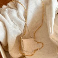 1 Piece Simple Style Solid Color Sterling Silver Plating 18k Gold Plated Necklace main image 1
