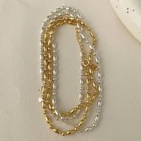 1 Stück Einfacher Stil Einfarbig Sterling Silber Überzug 18 Karat Vergoldet Halskette main image 6