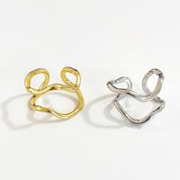 1 Piece Retro Heart Shape Sterling Silver Open Ring main image 2