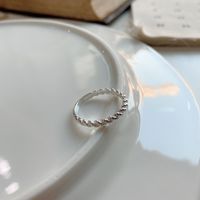Simple Style Solid Color Sterling Silver Rings sku image 2