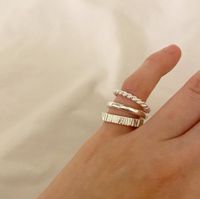 Einfacher Stil Einfarbig Sterling Silber Ringe main image 1
