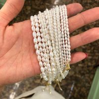 1 Piece Simple Style Solid Color Freshwater Pearl Beaded Necklace main image 1