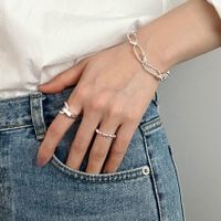 1 Piece Retro Geometric Sterling Silver Open Ring main image 5