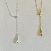 1 Piece Simple Style Water Droplets Sterling Silver Plating 18k Gold Plated Pendant Necklace main image 1