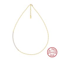1 Piece Simple Style Geometric Solid Color Sterling Silver Plating 14k Gold Plated Necklace main image 4