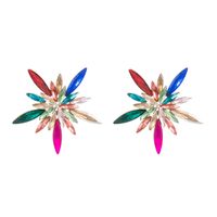 Wholesale Jewelry 1 Pair Luxurious Geometric Alloy Rhinestones Glass Gold Plated Silver Plated Drop Earrings sku image 2