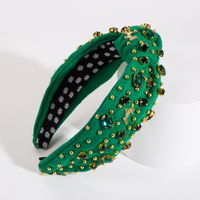 Vintage Style Baroque Style U Shape Cloth Inlay Crystal Rhinestones Hair Band sku image 6