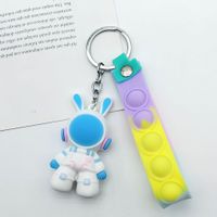 Cute Rabbit Silica Gel Women's Bag Pendant Keychain sku image 4