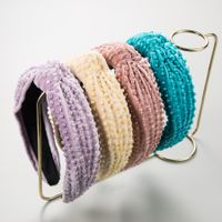 Simple Style Knot Cloth Beaded Hair Band main image 1