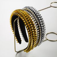 Baroque Style Solid Color Metal Hair Band main image 1