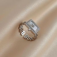 Casual Simple Style Heart Shape Copper Plating Inlay Pearl Zircon Open Ring sku image 9