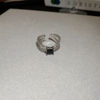 Lässig Einfacher Stil Herzform Kupfer Überzug Inlay Perle Zirkon Offener Ring sku image 1