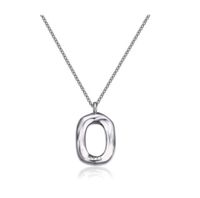 1 Piece Simple Style Circle Sterling Silver Plating Hollow Out 18k Gold Plated Pendant Necklace sku image 3