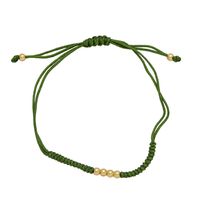 Simple Style Heart Shape Rope Copper Beaded Plating Inlay Zircon 18k Gold Plated Women's Bracelets sku image 3